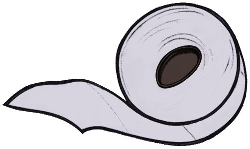 Single-Ply Gas Station Toilet Paper Roll